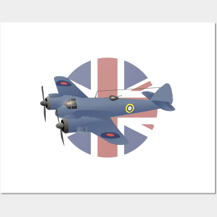 Bristol Type 156 Beaufighter British WW2 Airplane Posters and Art